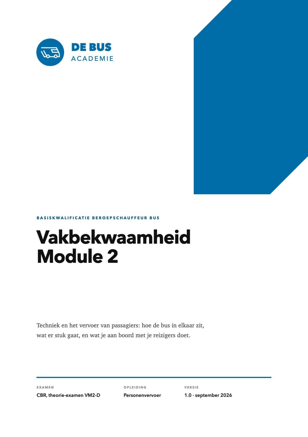 Omslag van Bustheorie VM2-D